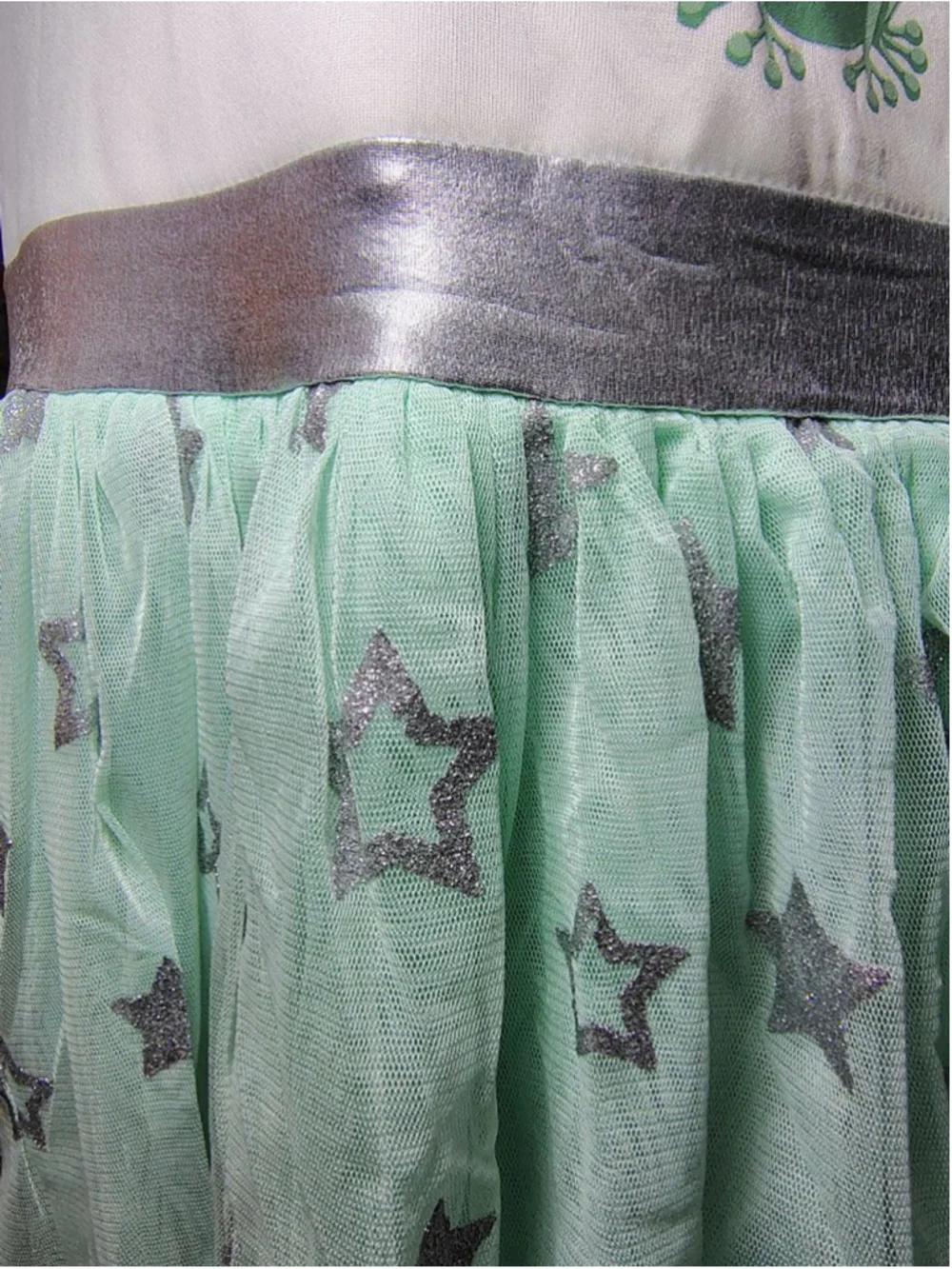 Star Wars Grogu Baby Yoda Dress Girls 2X Mint Green Hooded Tulle Dress - Picture 5 of 11
